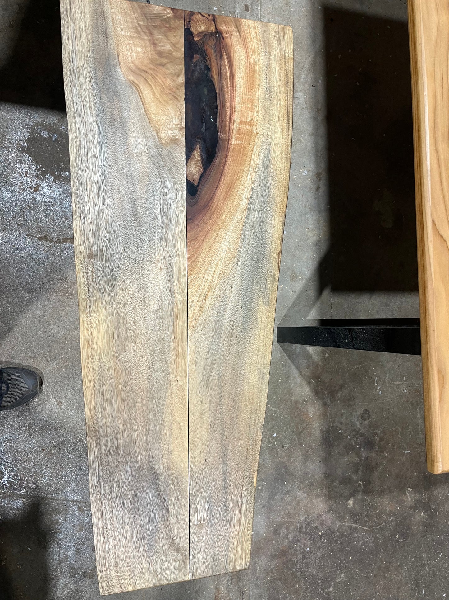 Live Edge Coffee Table with Resin Inlay