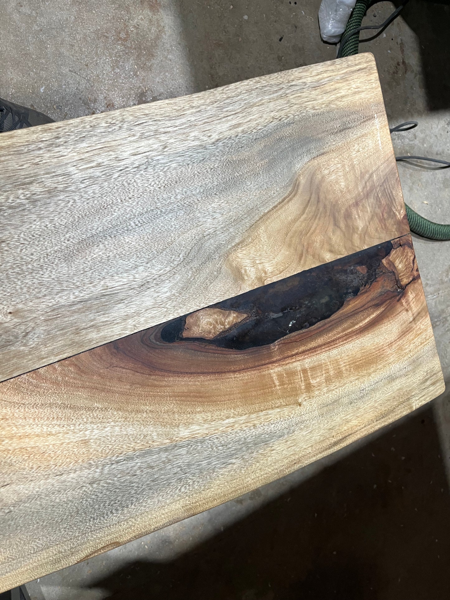 Live Edge Coffee Table with Resin Inlay