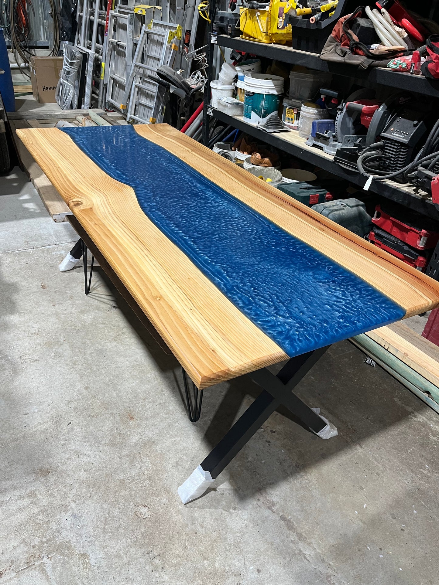 Dining Table 8 seater with Resin / White Cedar