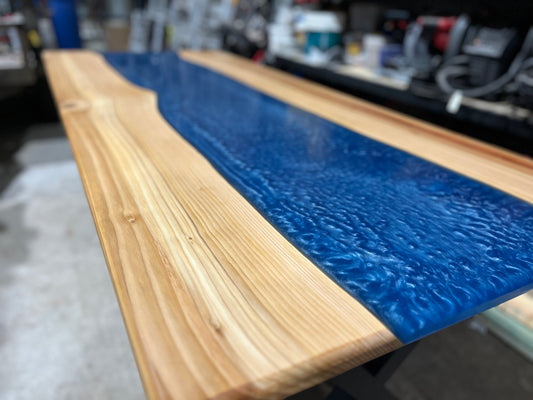 Dining Table 8 seater with Resin / White Cedar