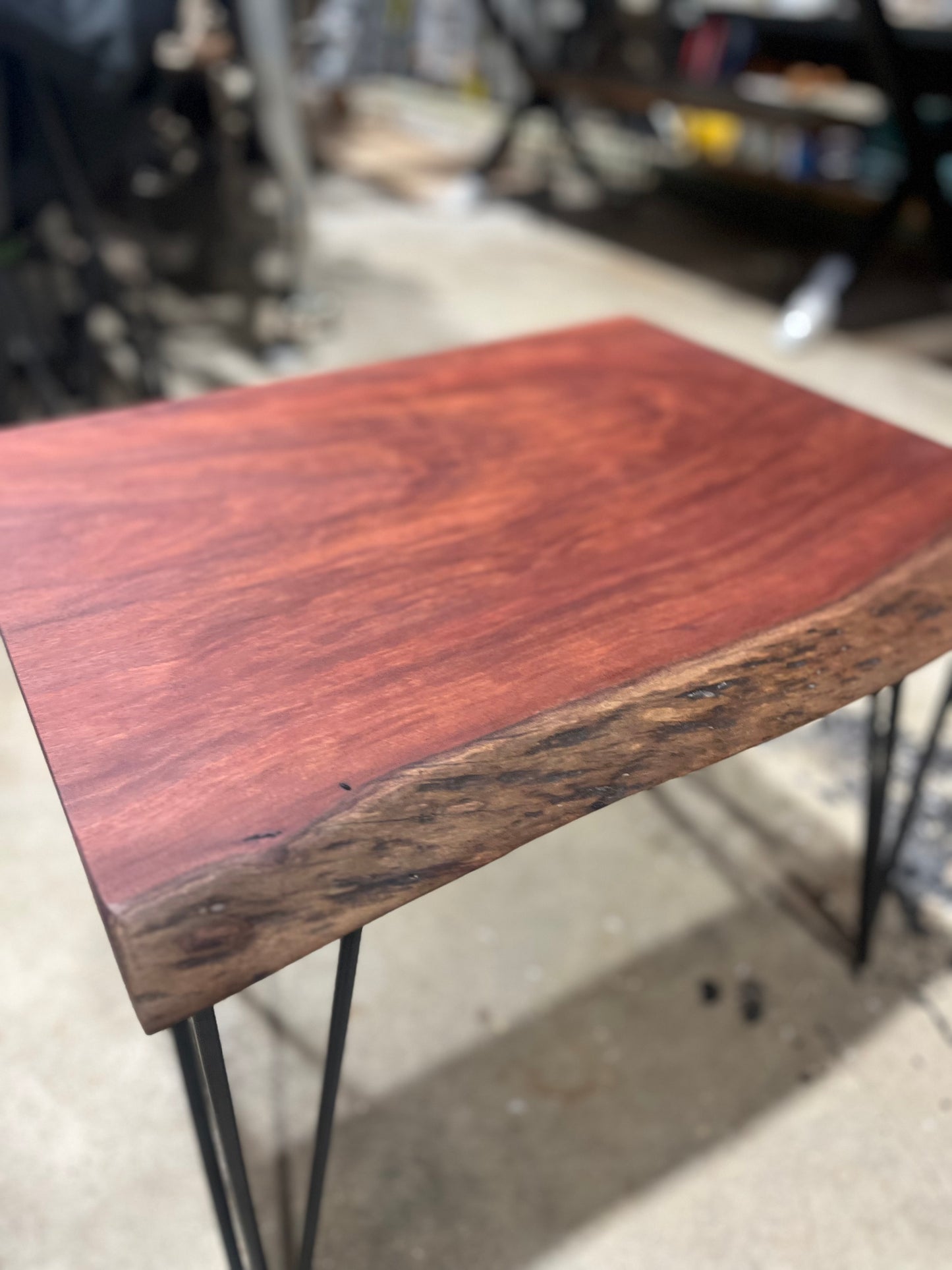 Live Edge Bloodwood Lamp / Side table