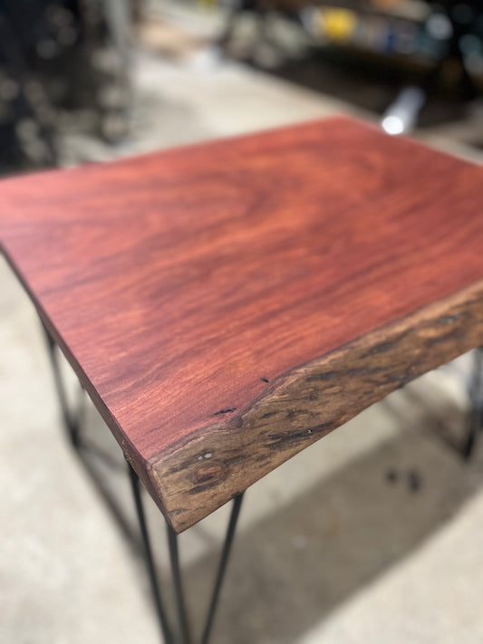 Live Edge Bloodwood Lamp / Side table