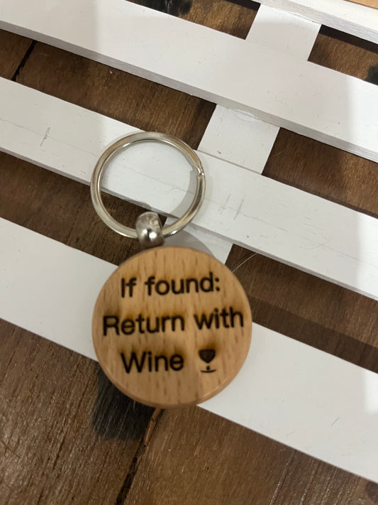 Laser Engraved Timber Keychains