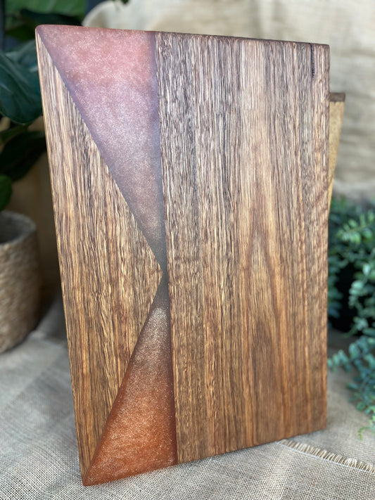 Spotted Gum Charcuterie Board with Resin Inlay (bronze)