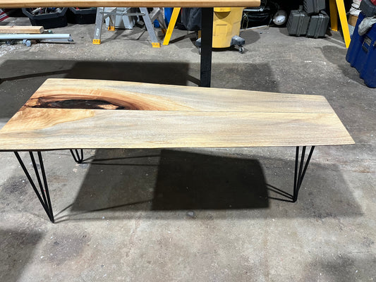 Live Edge Coffee Table with Resin Inlay