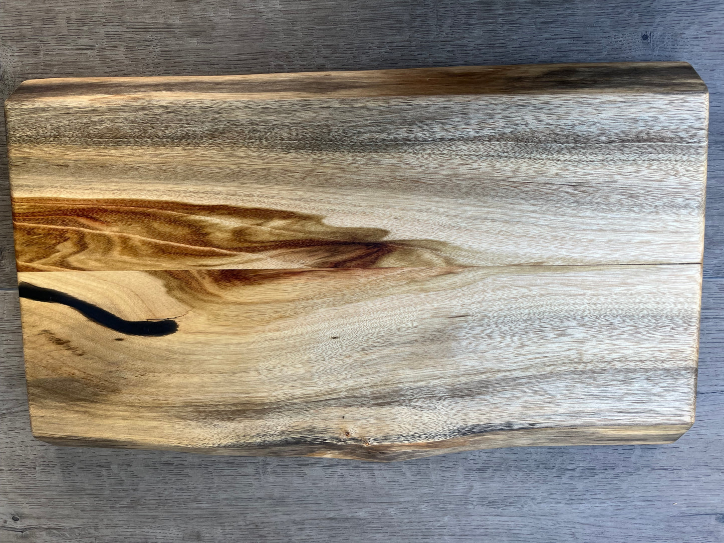 Live Edge Chopping Block with Resin Inlay
