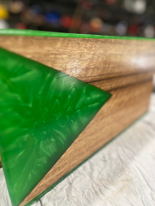 Small Spotted Gum Charcuterie Board with Resin Inlay (Assorted colours)